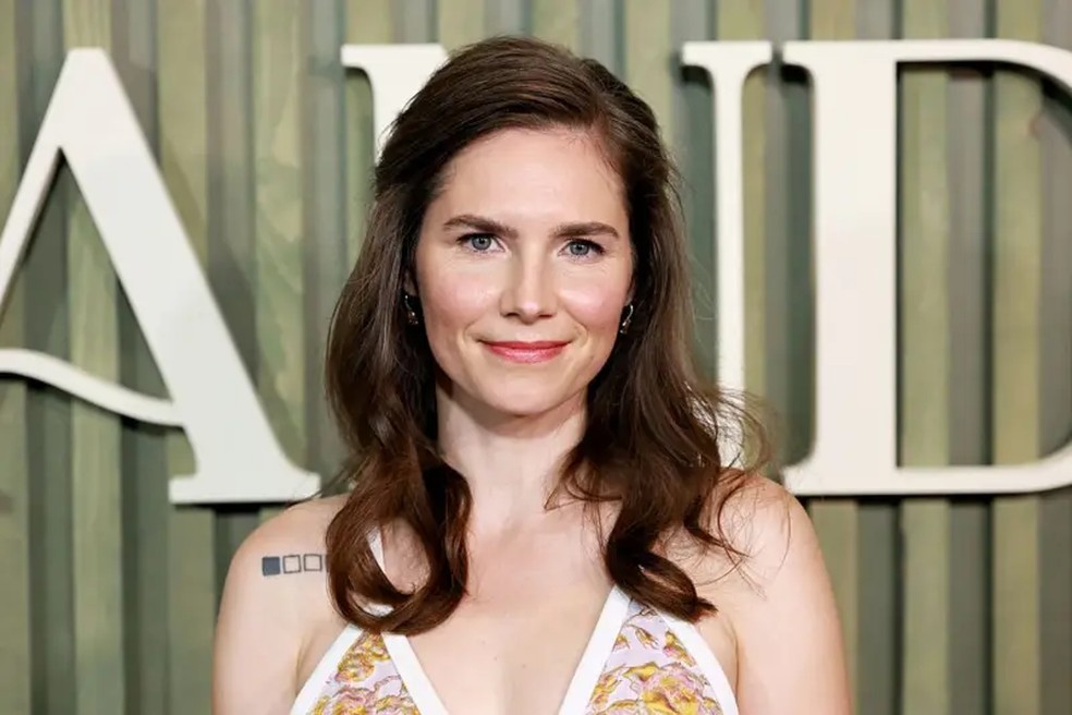 Amanda Knox comparece à estreia de 'A História Distorcida de Amanda Knox'. — Foto: Getty Images via BBC