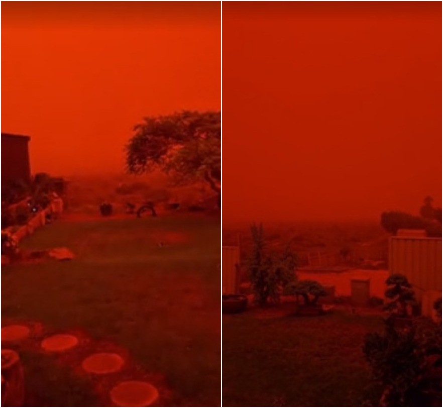 Céu vermelho na Austrália viraliza após ciclone; entenda o fenômeno por trás das imagens
