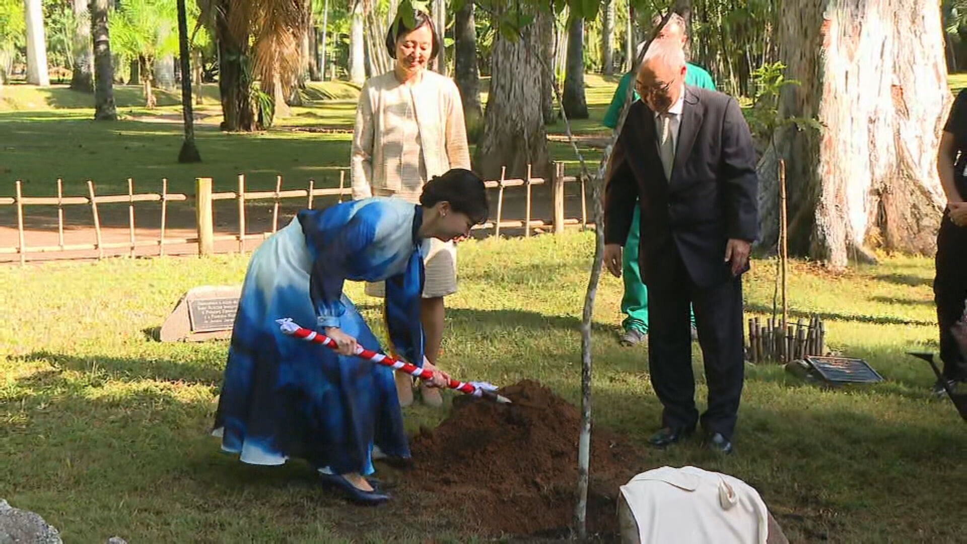 Princesa do Japão visita Jardim Botânico e planta muda de ipê amarelo