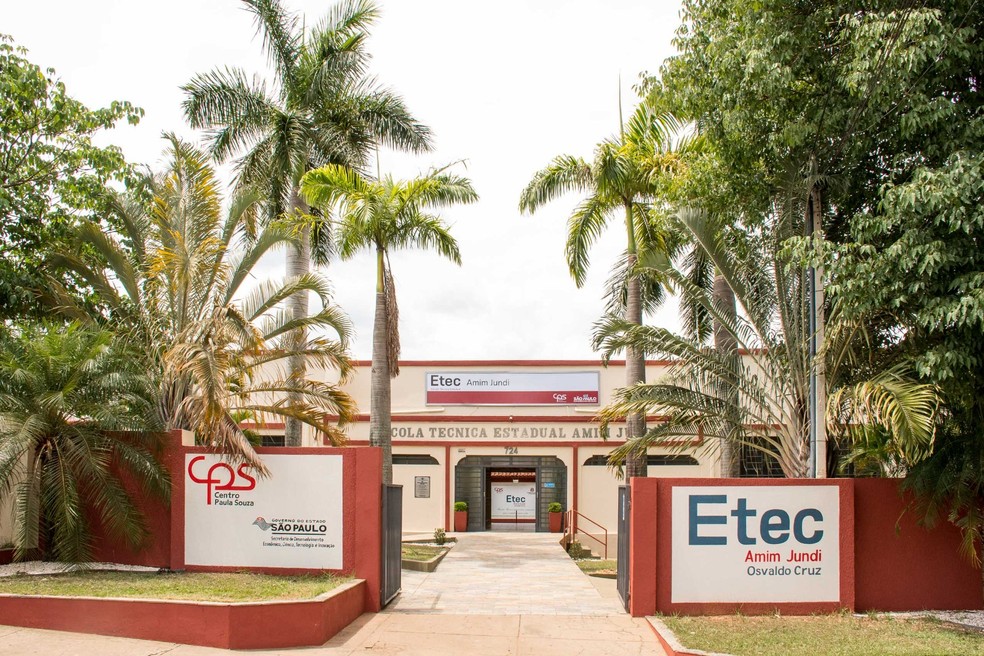 Escola Técnica Estadual (Etec) Amim Jundi, em Osvaldo Cruz (SP) — Foto: Etec