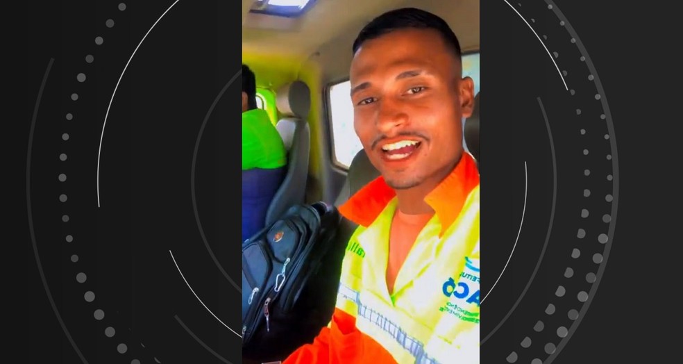 Lucas postava no Instagram o seu dia a dia no trabalho — Foto: Arquivo pessoal