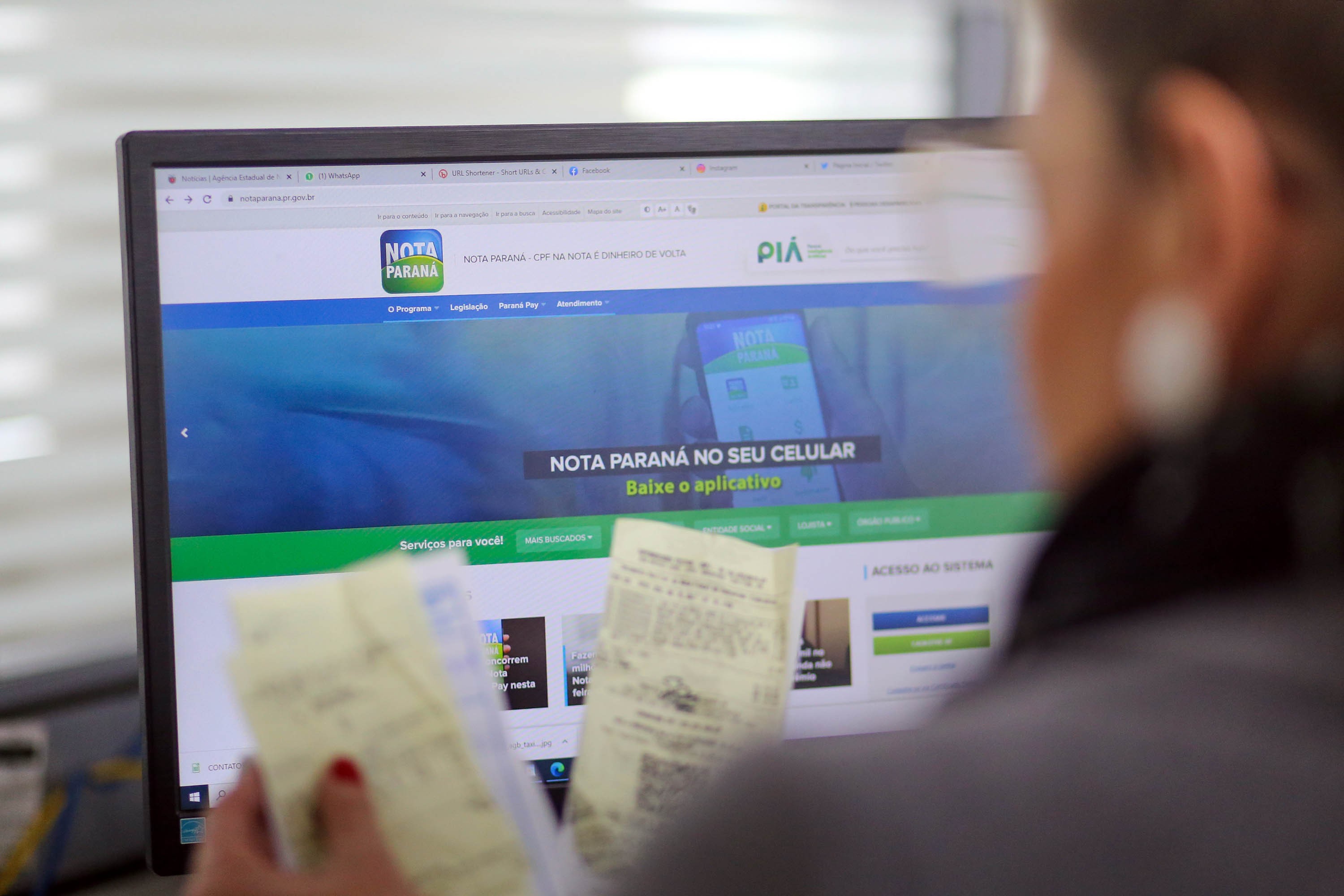 Moradores de 45 cidades ganham prêmios de R$ 1 mil no Nota Paraná; veja quais