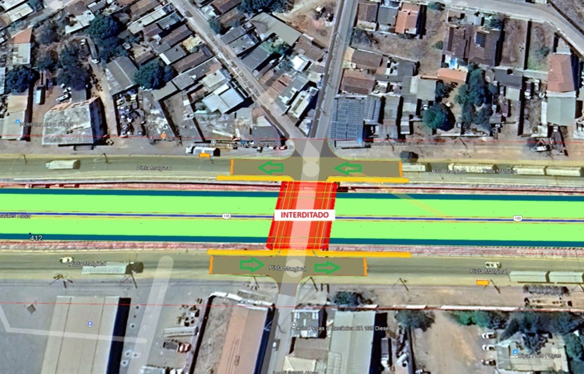 Trecho da BR-135 será totalmente interditado a partir desta quinta-feira (26); veja orientações