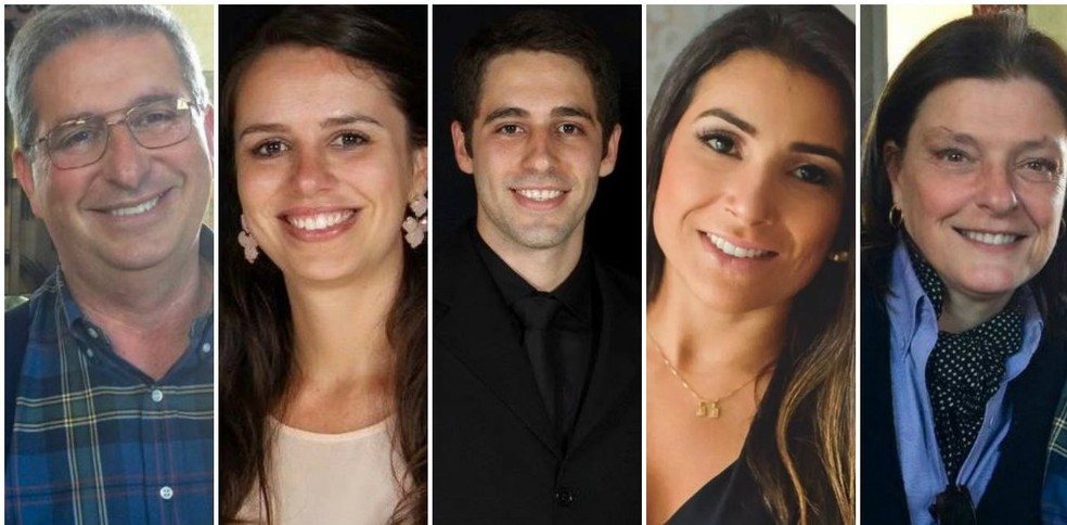 Adriano, os filhos, Luiz e Camila, a noiva de Luiz, Fernanda, e a esposa dele, Maria de Lurdes foram vítimas da tragédia em Brumadinho — Foto: Reprodução/Facebook
