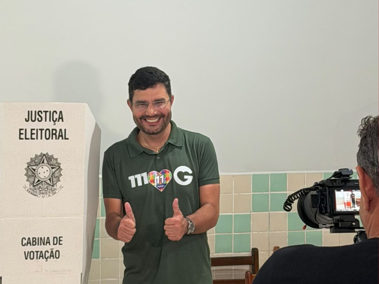 Gladson Camelí (Progressistas) vota em Cruzeiro do Sul