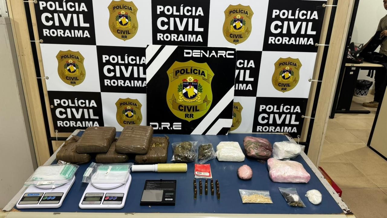 Seis pessoas são presas e 50 kg de drogas apreendidos em operação contra o tráfico em Boa Vista