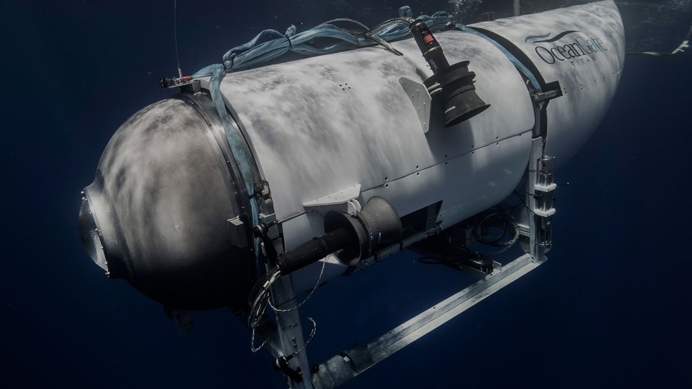 Submersível da empresa OceanGate em imagem promocional — Foto: Reprodução/OceanGate Expeditions
