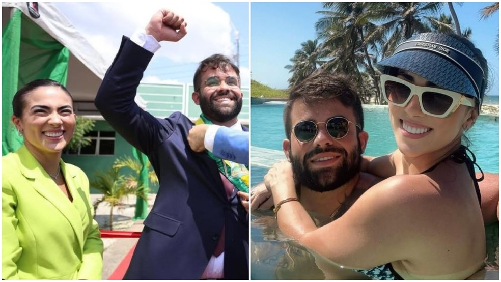 Prefeito da cidade de Moraújo, Ruan Lima (PSD), nomeou o pai como Secretário Municipal de Assuntos Institucionais e a como Secretária de Saúde. — Foto: Instagram/ Reprodução