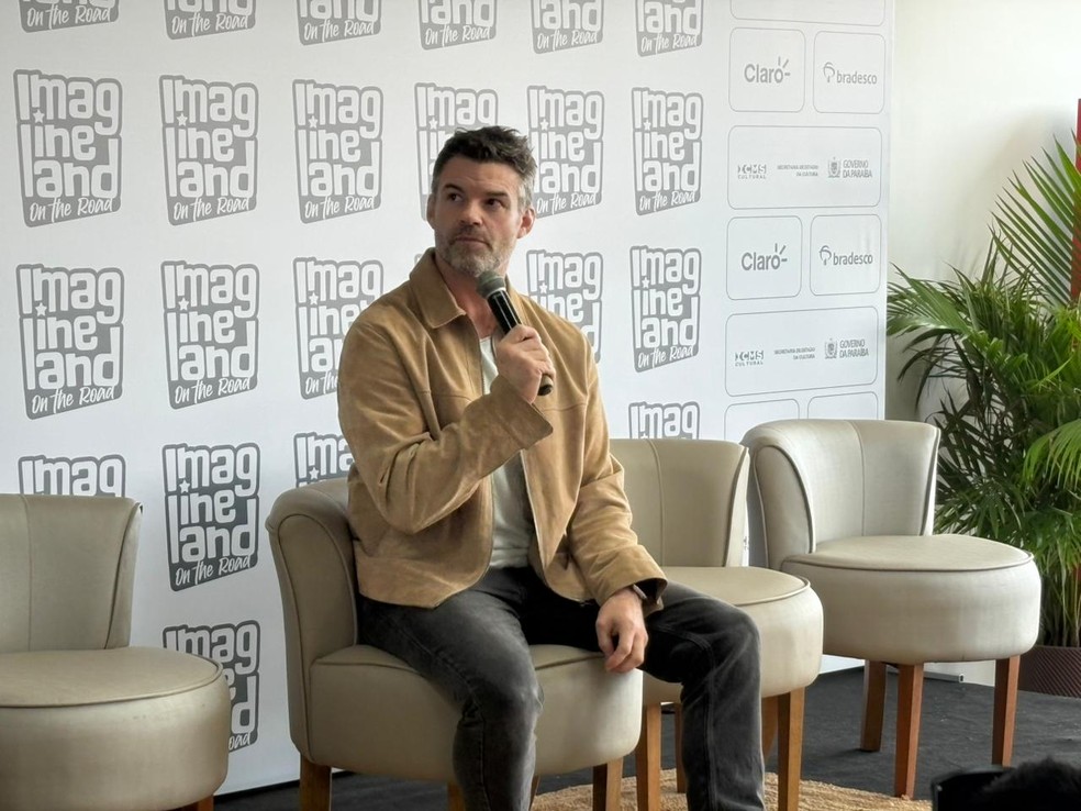 Daniel Gillies, Elijah  de 'The Vampire Diaries', em entrevista coletiva no Imagineland 2025 — Foto: Erickson Nogueira/g1