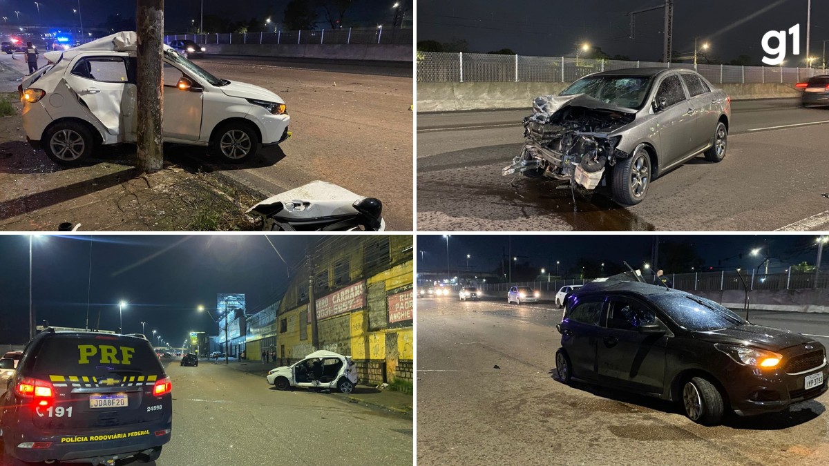 Acidente com 3 carros na BR-116 deixa um morto e um ferido grave; motorista foi detido por suspeita de uso de substâncias