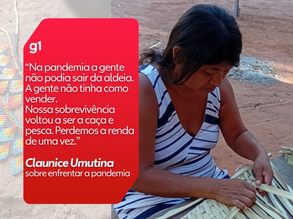 Claunice Umutina conta dificuldades enfrentadas para empreender durante a pandemia em MT — Foto: g1