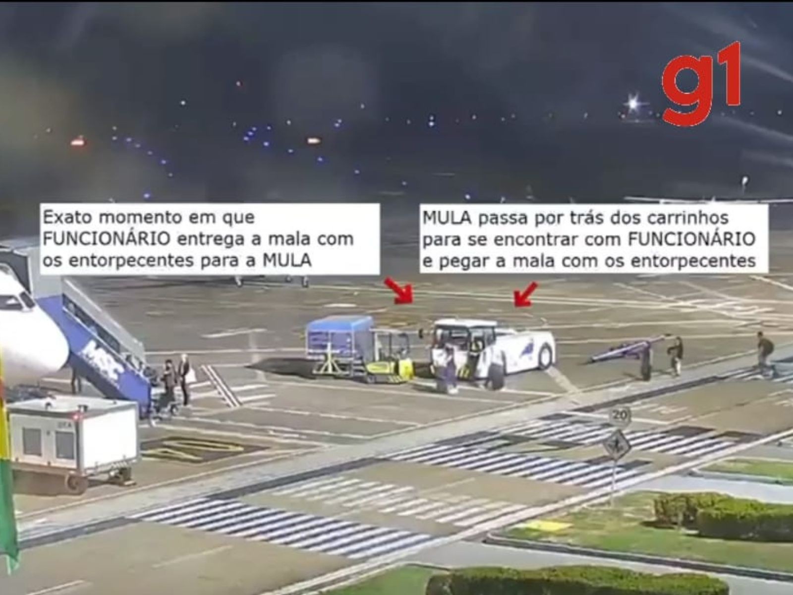 VÍDEO: Funcionário de aeroporto no AC é preso após entregar mala com 13 kg de cocaína a passageiro