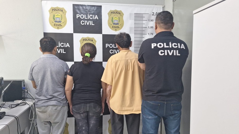 Mãe, pai e primo são presos suspeitos de estupro de vulnerável contra menina de 13 anos no Sul do Piauí; vítima engravidou — Foto: Divulgação/Polícia Civil