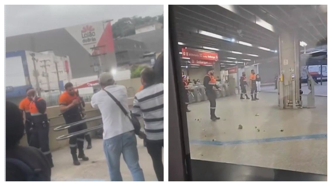VÍDEO: Ação de seguranças da TIC Trens contra ambulantes na Linha 7-Rubi termina em briga generalizada