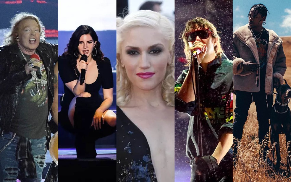 Principais atra&ccedil;&otilde;es do Lollapalooza 2020 &mdash; Foto: Divulga&ccedil;&atilde;o; F&aacute;bio Tito e Marcelo Brandt/G1 e Reuters