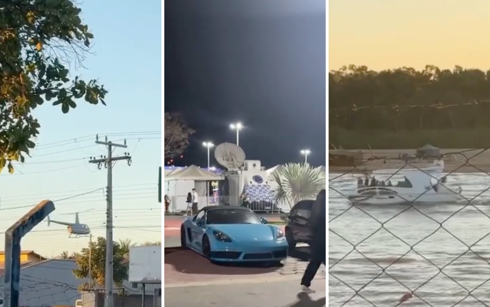 Helicóptero, carros de luxo e lanchas impressiona visitantes em Aruanã: 'PIB de Goiás inteiro'; vídeo 