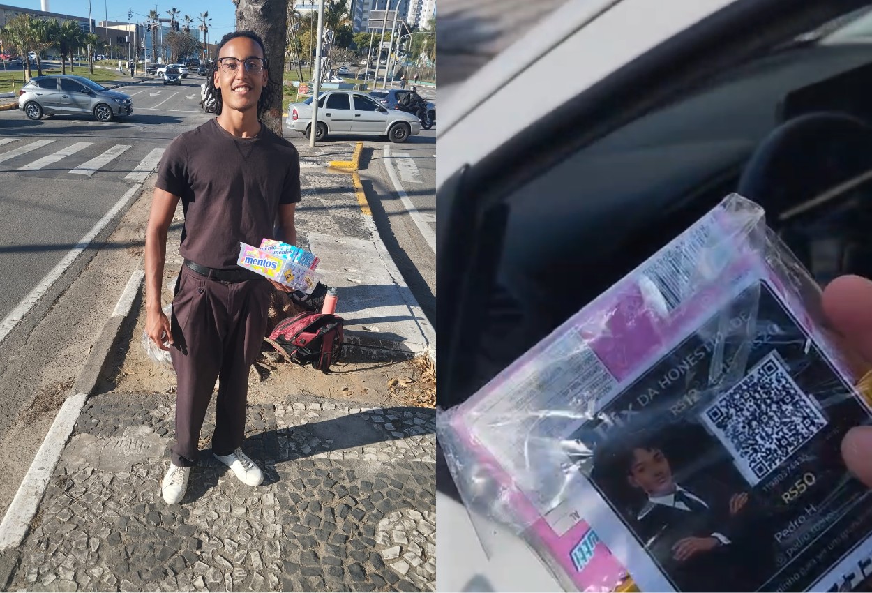 Jovem usa 'Pix da Honestidade' para vender doces em Mogi das Cruzes