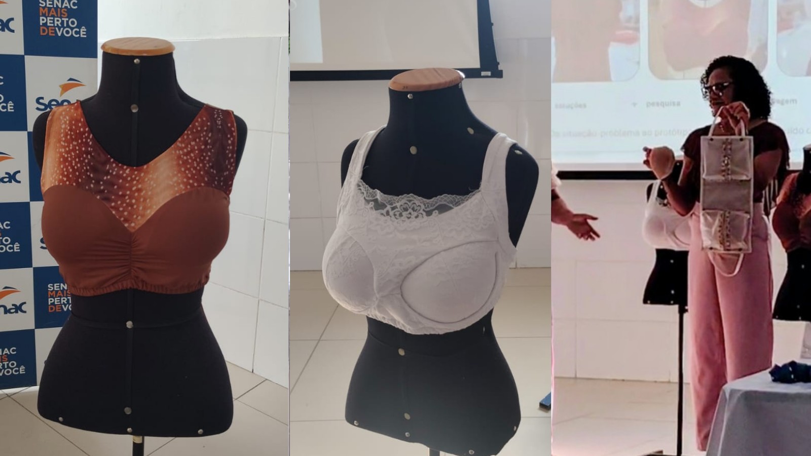 VÍDEO: Alunas mastectomizadas inspiram coleção de sutiãs e biquínis em curso de costura no PI