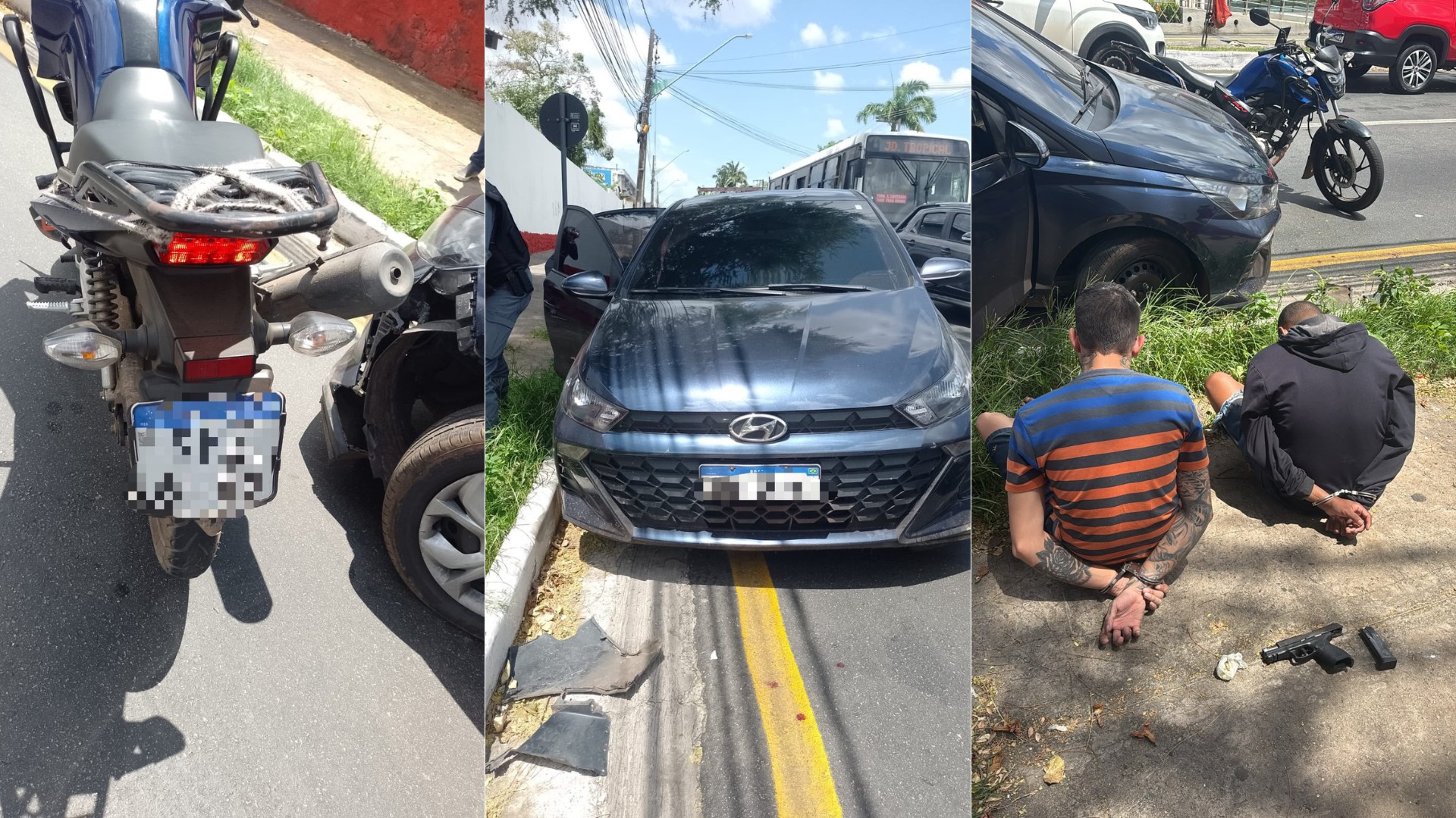 Dois homens são presos com arma e droga na Avenida Kennedy, em São Luís