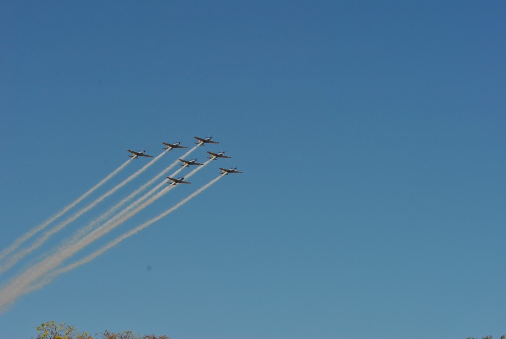 Esquadrilha da Fumaça realiza apresentação em Presidente Epitácio (SP) — Foto: Orinho/Assistente de Imprensa/AI Presidente Epitácio