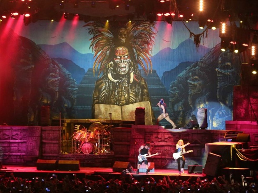 Iron Maiden se apresenta pela primeira vez no Ceará, em show na Arena Castelão — Foto: Arte Produções/Divulgação