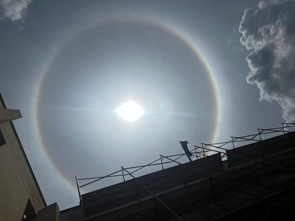 Halo solar chama a atenção de moradores de Belém; entenda o fenômeno