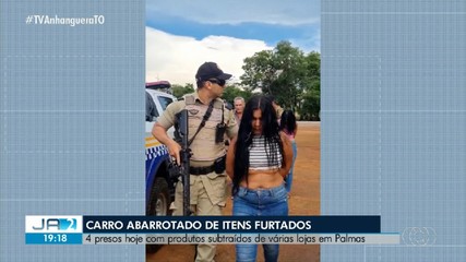 Em Palmas, quatro pessoas são presas com produtos subtraídos de lojas