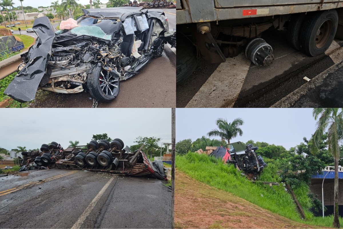 Família morre após batida entre carro e caminhão na SP-563; criança de 7 anos é uma das vítimas