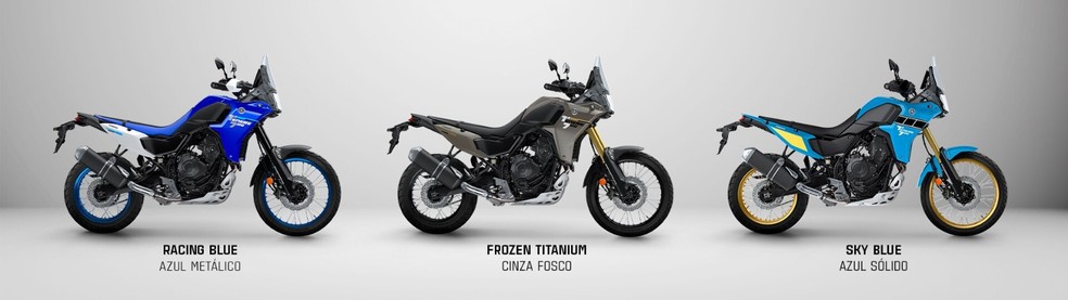 Opções de cor da nova Yamaha Ténéré 700 — Foto: Divulgação | Yamaha