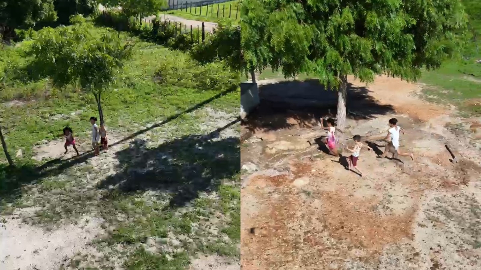 Crianças se assustam com drone no interior do Ceará e vídeo viraliza; veja