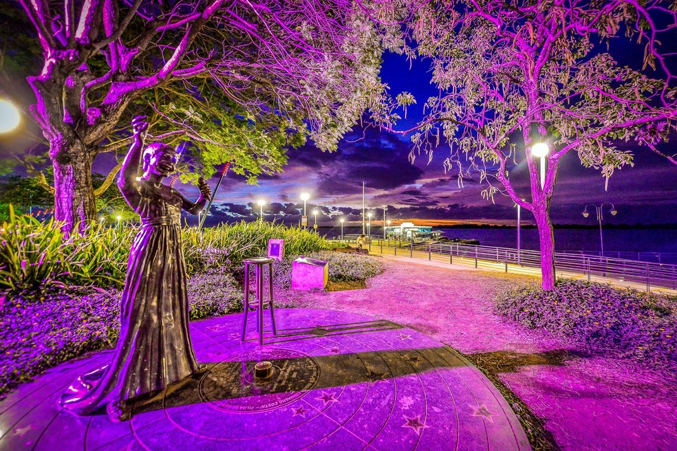 Estátua de Elis Regina, na Orla do Guaíba, em Porto Alegre — Foto: Eduardo Beleske/PMPA