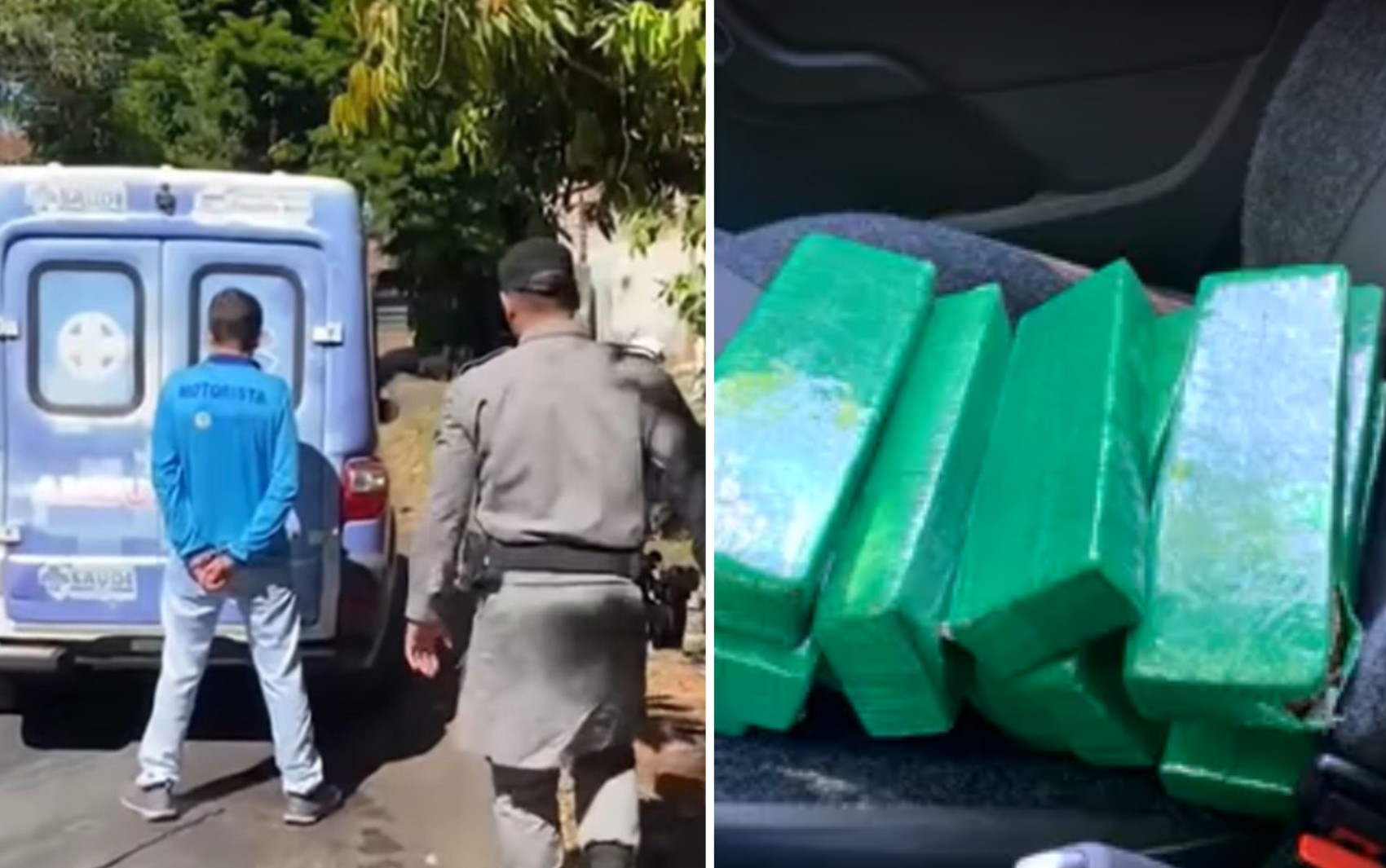 Filho de vereador é preso suspeito de transportar drogas em ambulância de prefeitura em Goiás
