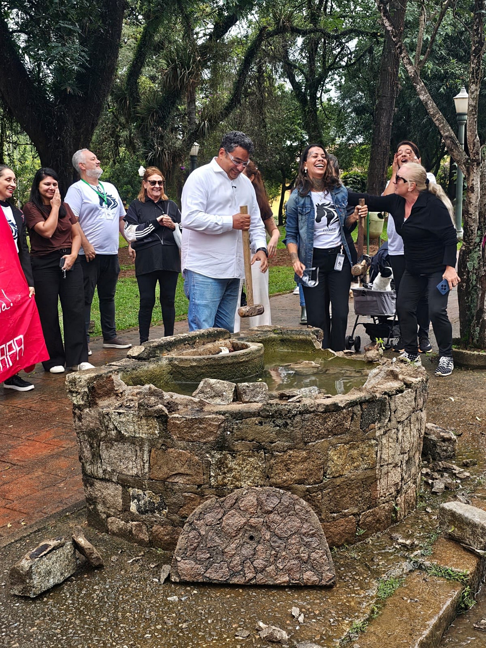 VÍDEO: Prefeito usa marreta para demolir cocho tombado após charretes serem proibidas em MG; Câmara questiona