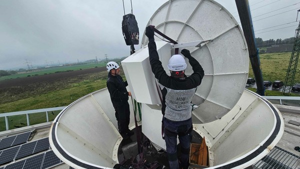 Radar meteorológico instalado em Montenegro, no RS — Foto: Divulgação/Defesa Civil