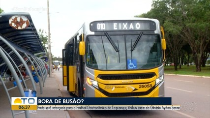Frota do transporte coletivo será reforçada para o Festival Gastronômico de Taquaruçu