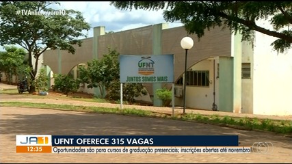 UFNT oferece 315 vagas em cursos de graduação
