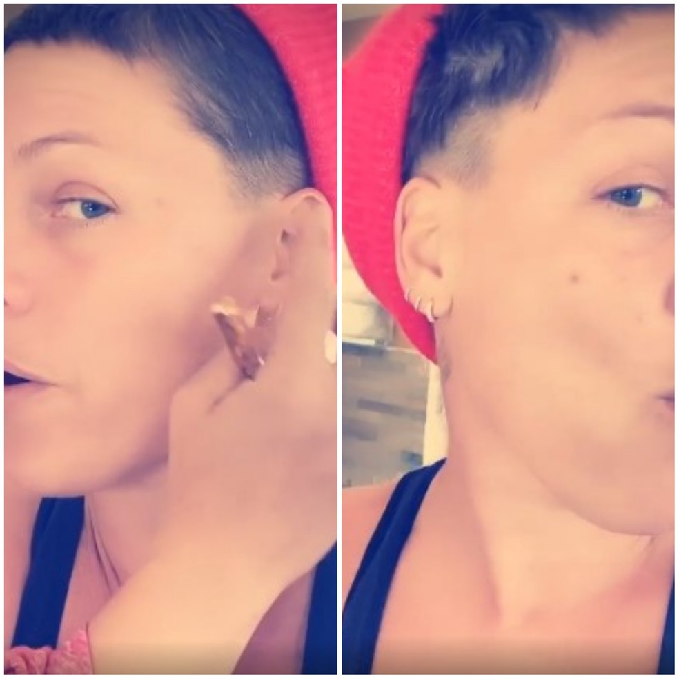Em isolamento, cantora Pink tenta fazer corte de cabelo em casa após beber, Pop & Arte
