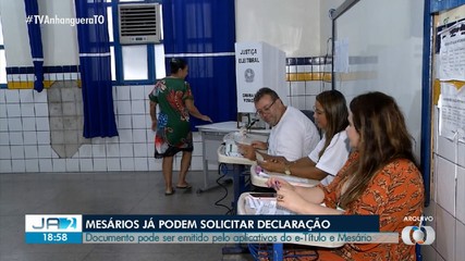 Mesários já podem solicitar declaração de trabalhos eleitorais; saiba mais