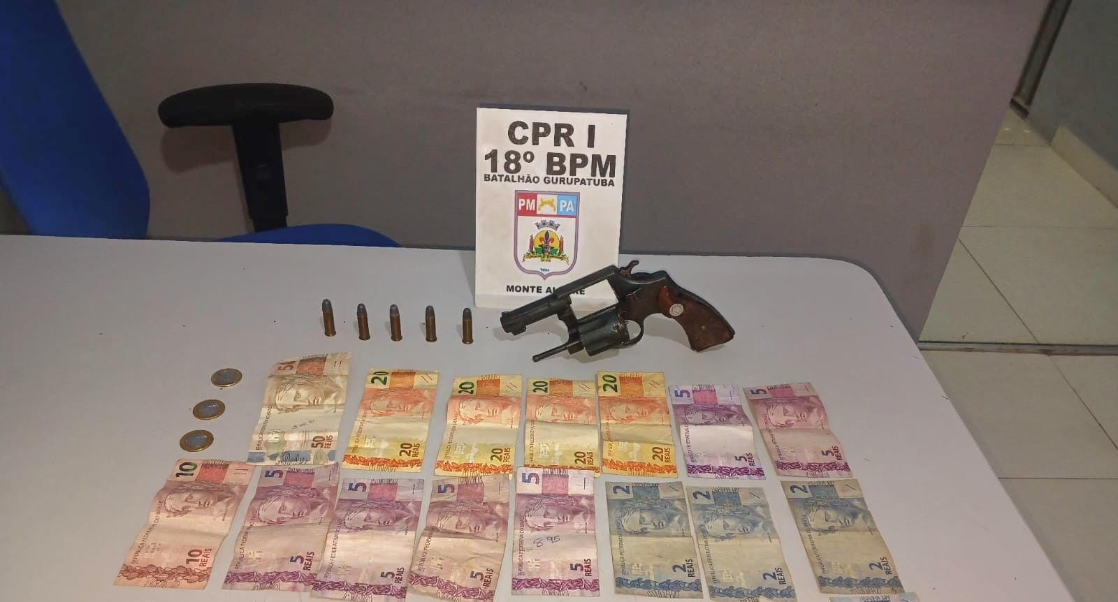 18º BPM prende homem na operação 'Ocupação II' por porte ilegal de arma em Monte Alegre