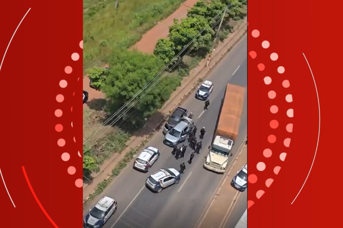 Perseguição policial termina com prisão de suspeito após roubo de carro em avenida de Cuiabá; VÍDEO