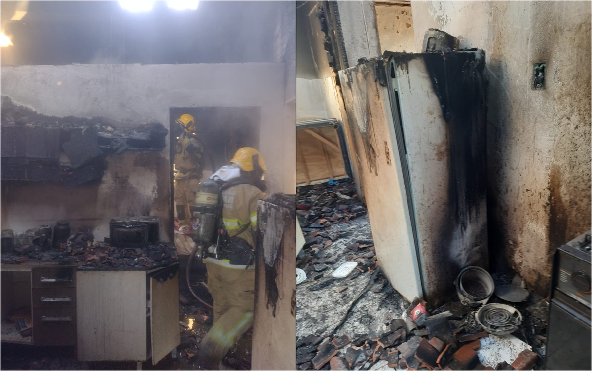 Incêndio atinge casa e deixa família com 11 pessoas desabrigada em Pouso Alegre, MG