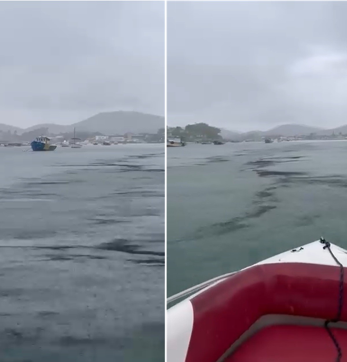 Mancha de óleo é vista perto da Ilha do Japonês, em Cabo Frio, e mobiliza equipes ambientais
