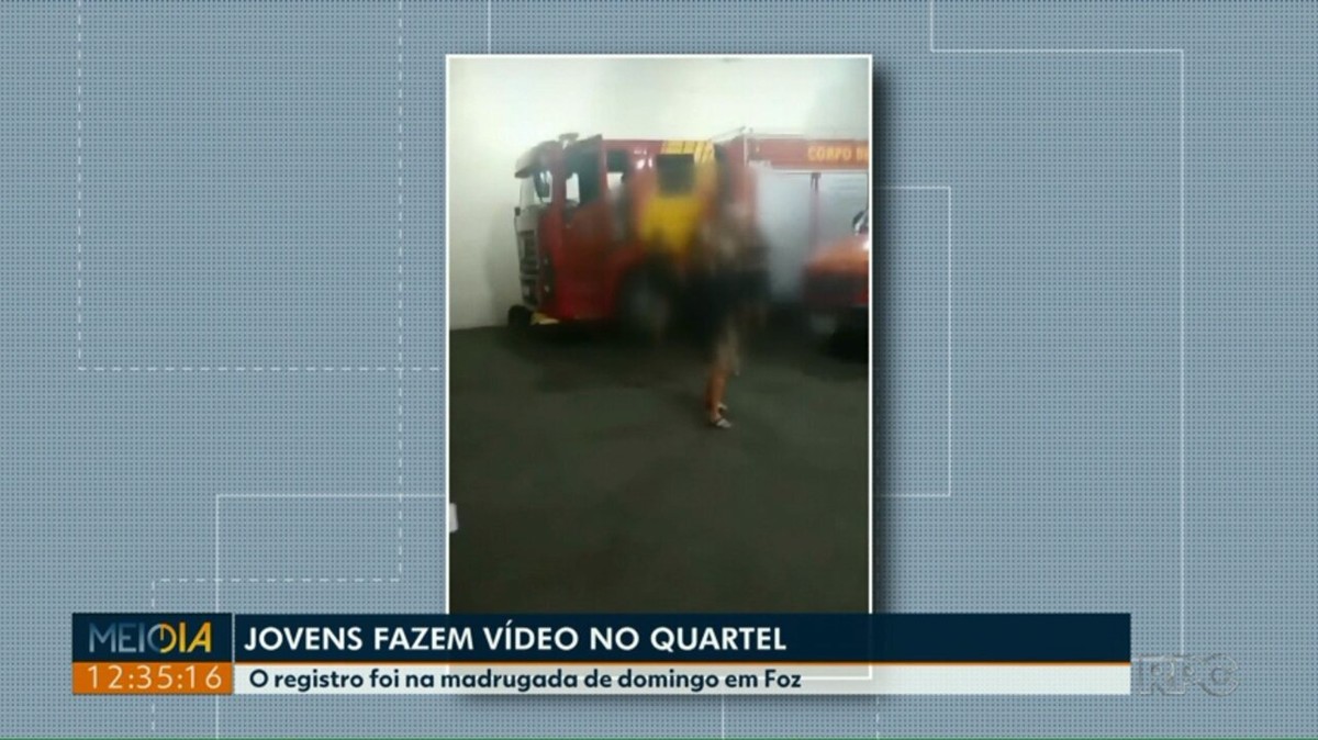 Vídeo foi gravado no posto do Corpo de Bombeiros na madrugada de domingo  (21); comando investiga o caso