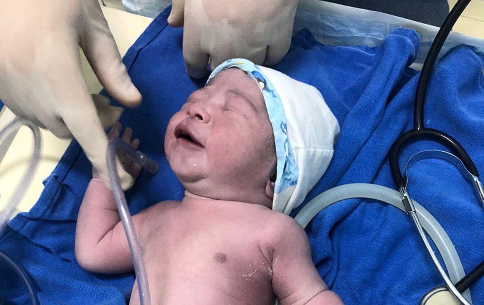 Noah Maur?cio Vismara Corr?a, rec?m nascido, morreu em Sever?nia enquanto estava internado por problemas de sa?de ? Foto: Reprodu??o/Facebook