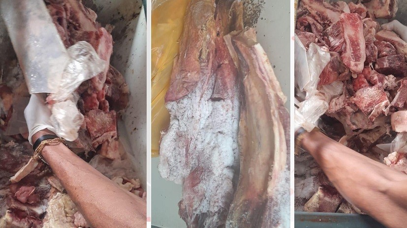Açougues são interditados por vender carne estragada a clientes em Maceió; 60 kg de alimentos foram apreendidos