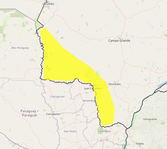 Cidades de MS ficam sob alerta de vendaval com ventos de até 60 km; confira a lista