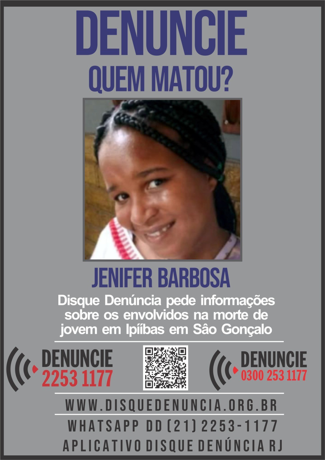 Jovem autista é encontrada morta após sair de culto no RJ, e Disque Denúncia pede informações sobre envolvidos 