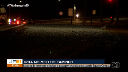 Ciclistas reclamam de brita em ciclovia na Avenida Siqueira Campos