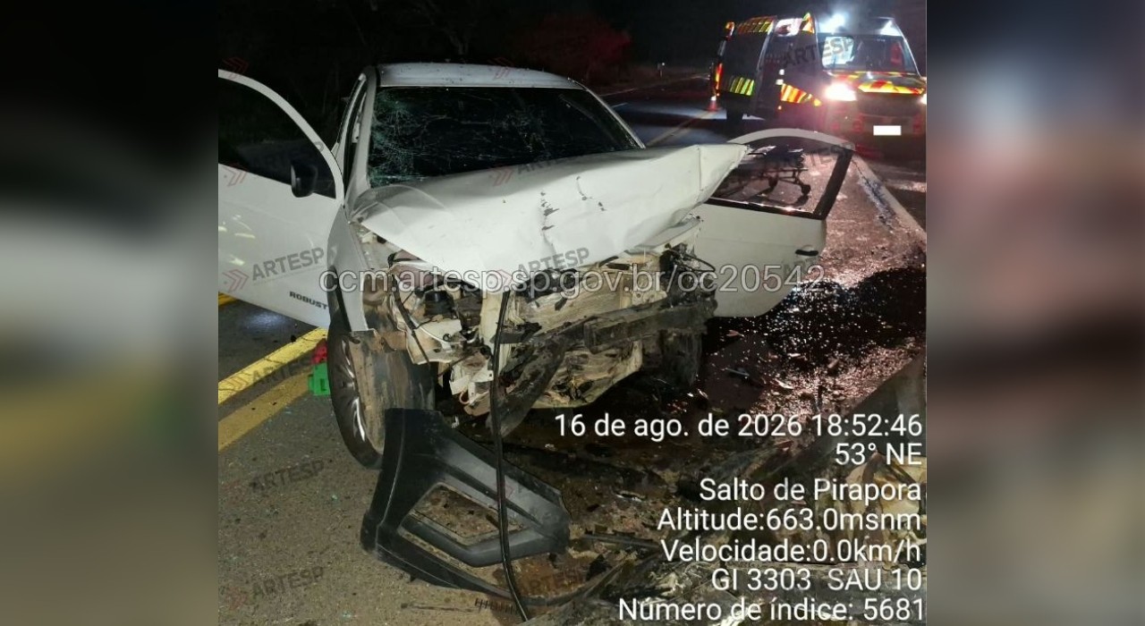 Acidente entre três veículos deixa feridos em rodovia de Salto de Pirapora