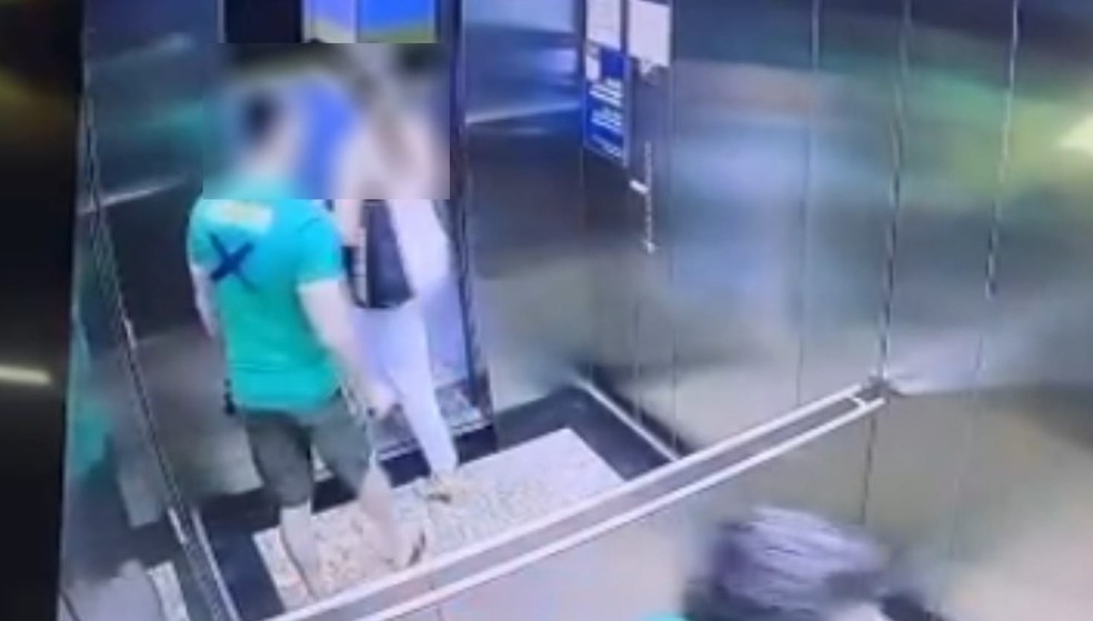 Mulher denuncia homem por importunação sexual em elevador de prédio comercial em Fortaleza — Foto: Reprodução